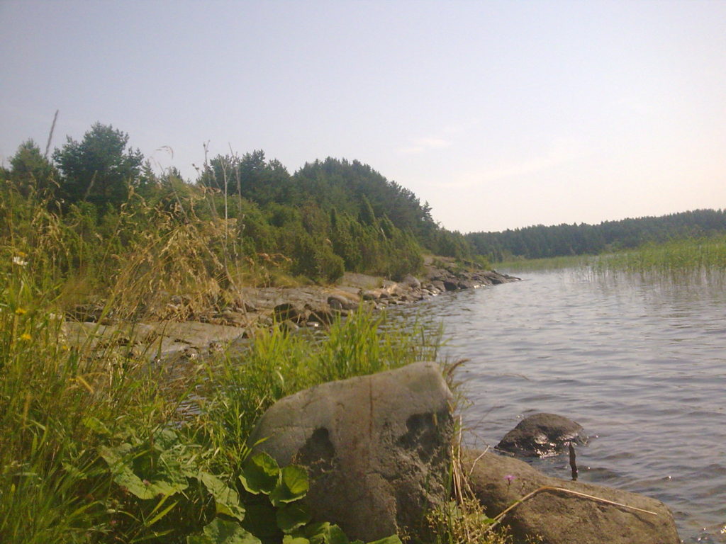 Побережье Онежского озера в Карелии