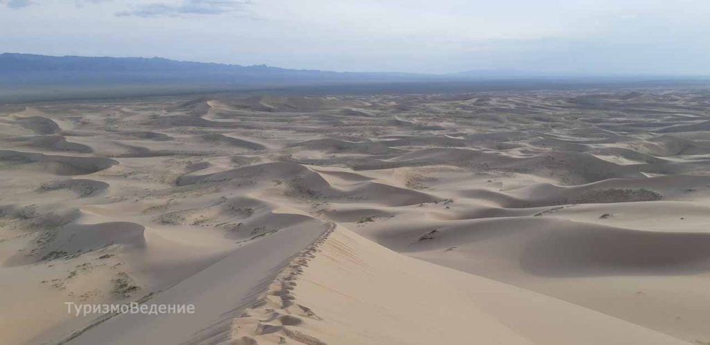 пустынные барханы в Монголии фото